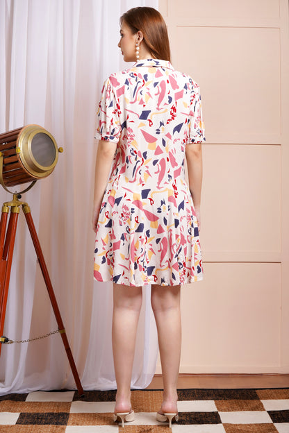 Candy Blush Short Midi Dress