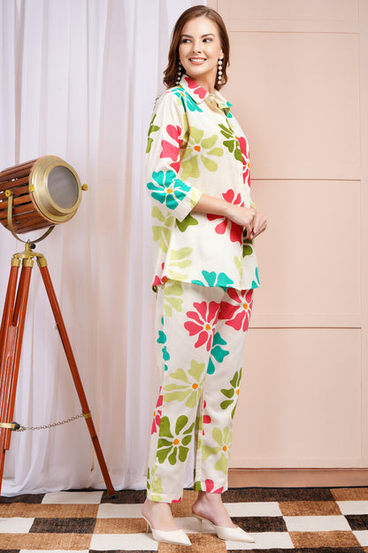 Bloom Burst Green Co-ord Set