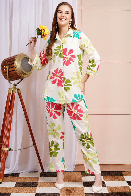 Bloom Burst Green Co-ord Set