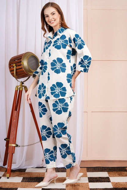 Indigo Blossom Co-ord Set