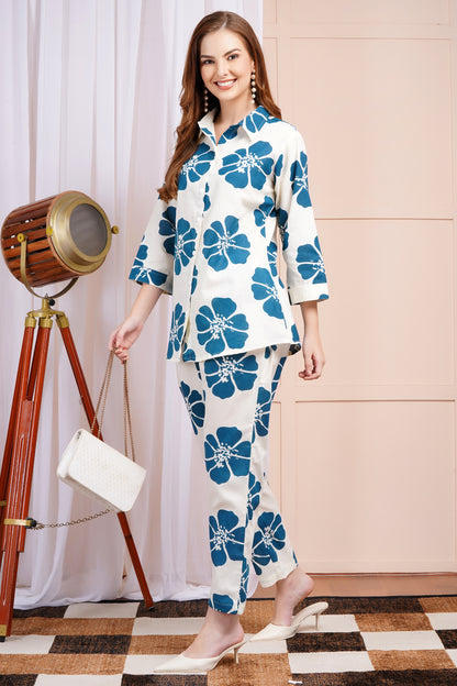 Indigo Blossom Co-ord Set