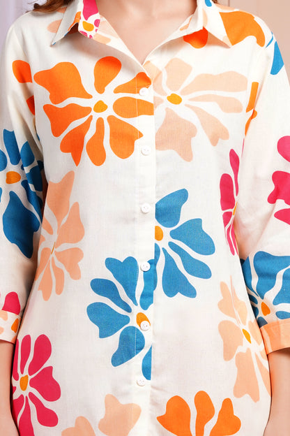 Bloom Burst Peach Co-ord Set