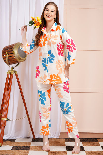 Bloom Burst Peach Co-ord Set