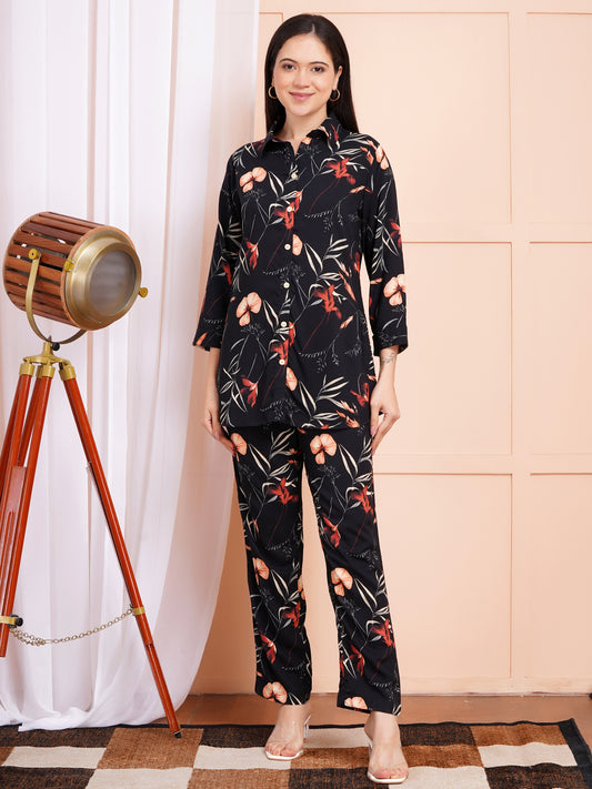 Dark Bloom Co-ord Set
