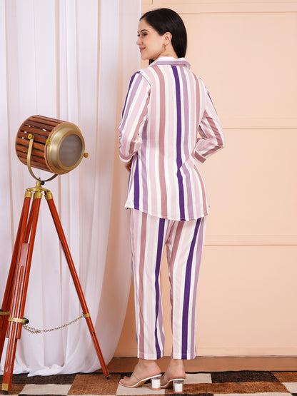 Lavender Stripe Co-ord Set