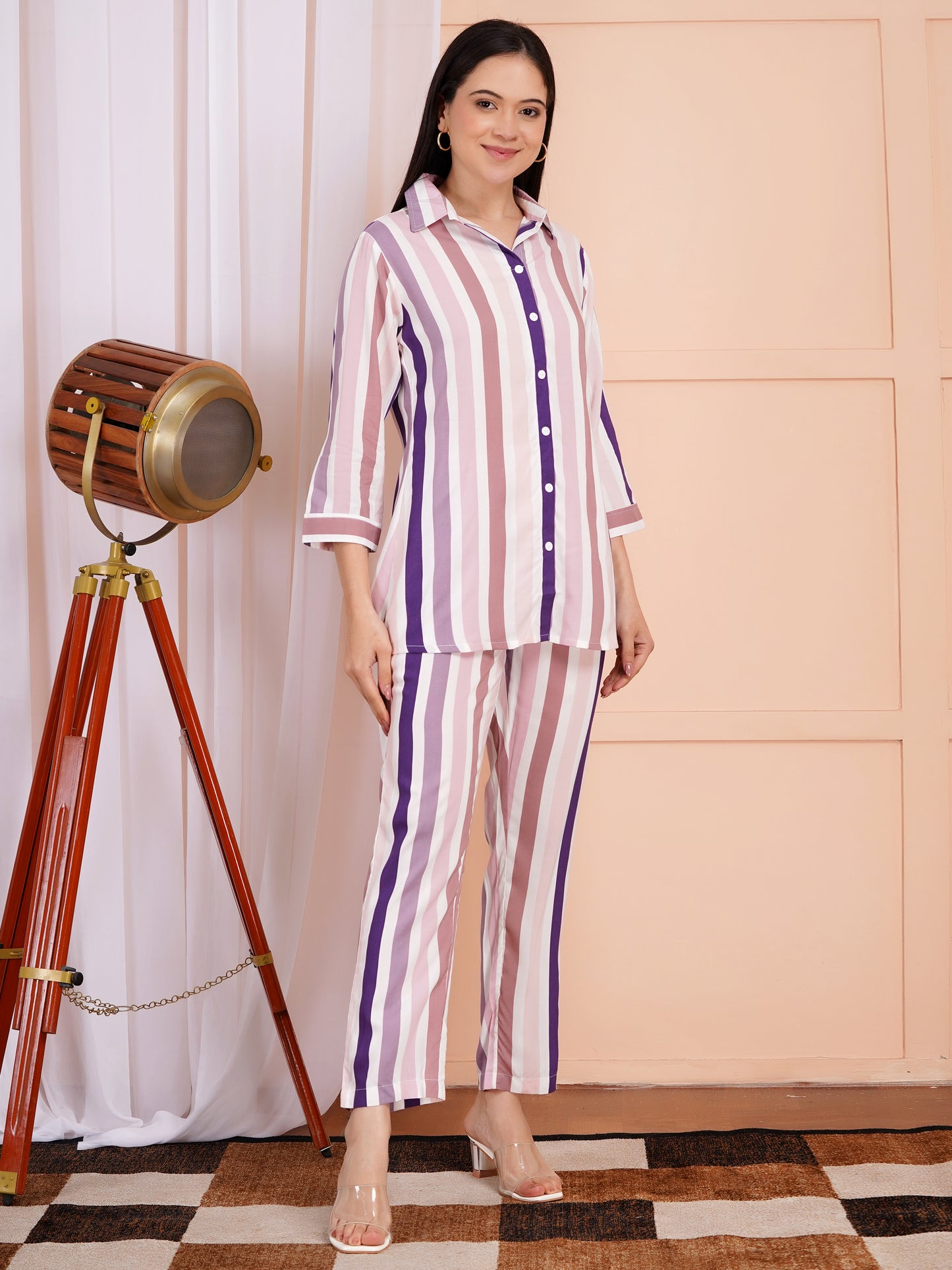 Lavender Stripe Co-ord Set