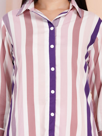Lavender Stripe Co-ord Set