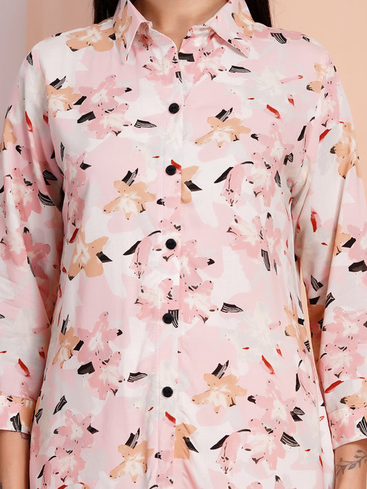 Soft Blush Floral Co-ord Set