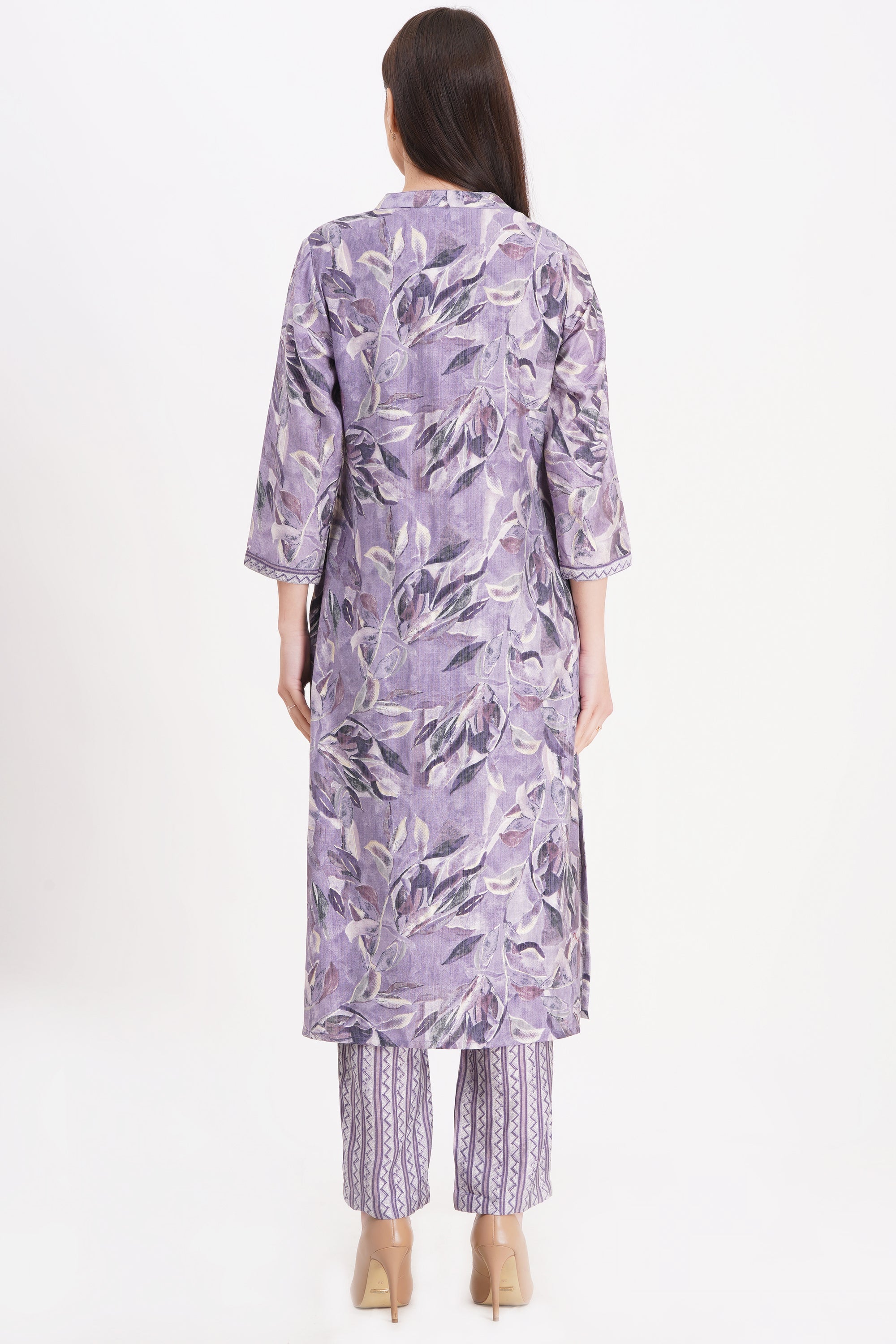 Lavender Elegance Kurta Set with Dupatta