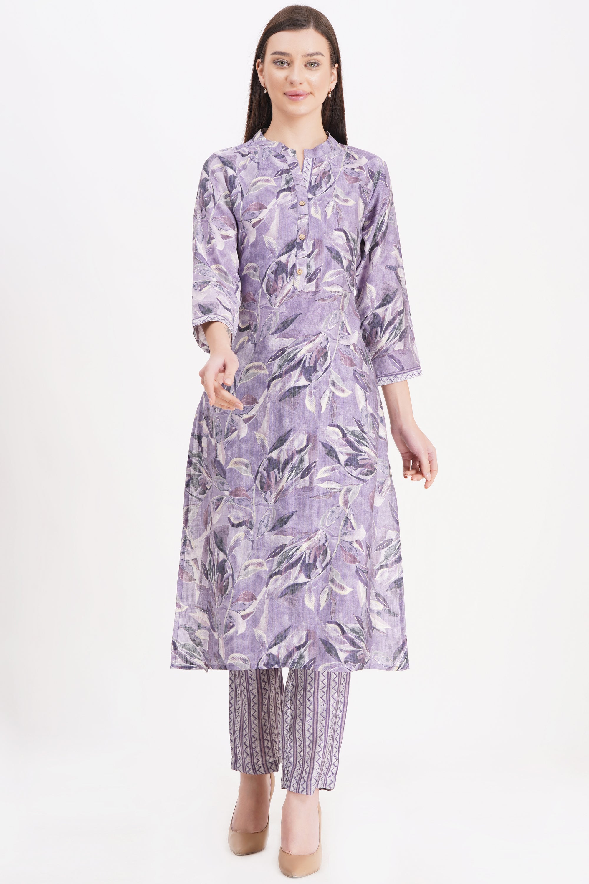 Lavender Elegance Kurta Set with Dupatta