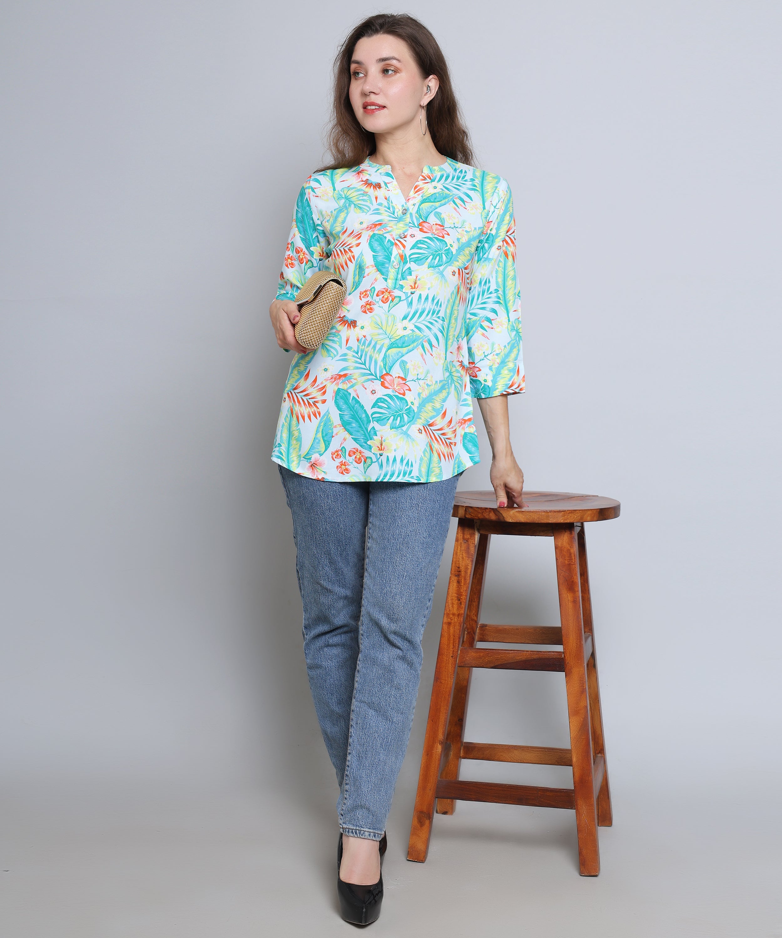 Abstract Line Print Shirt