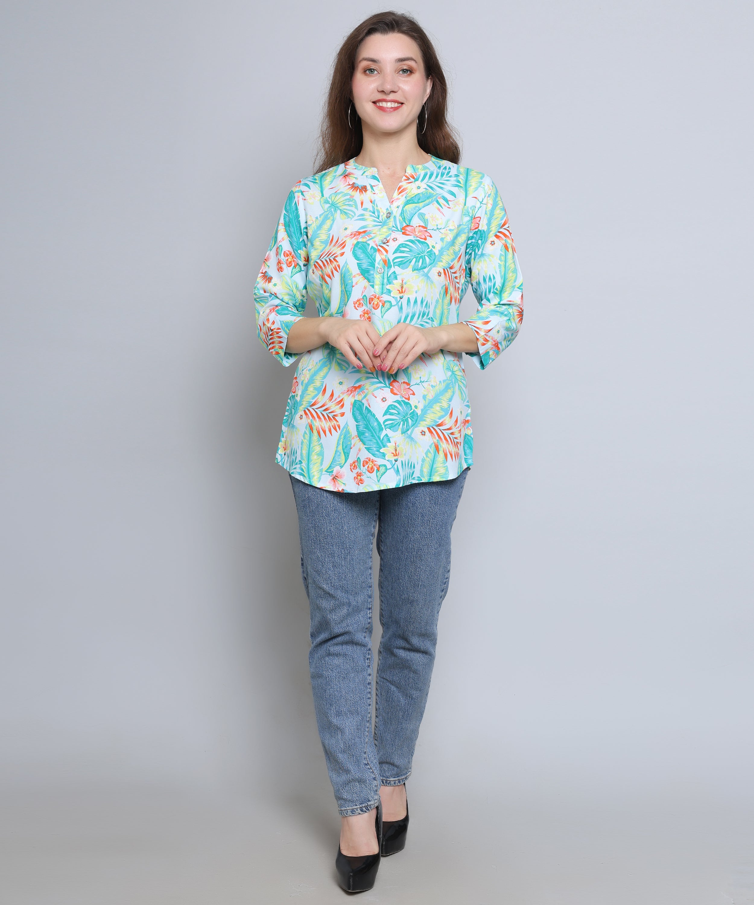 Abstract Line Print Shirt