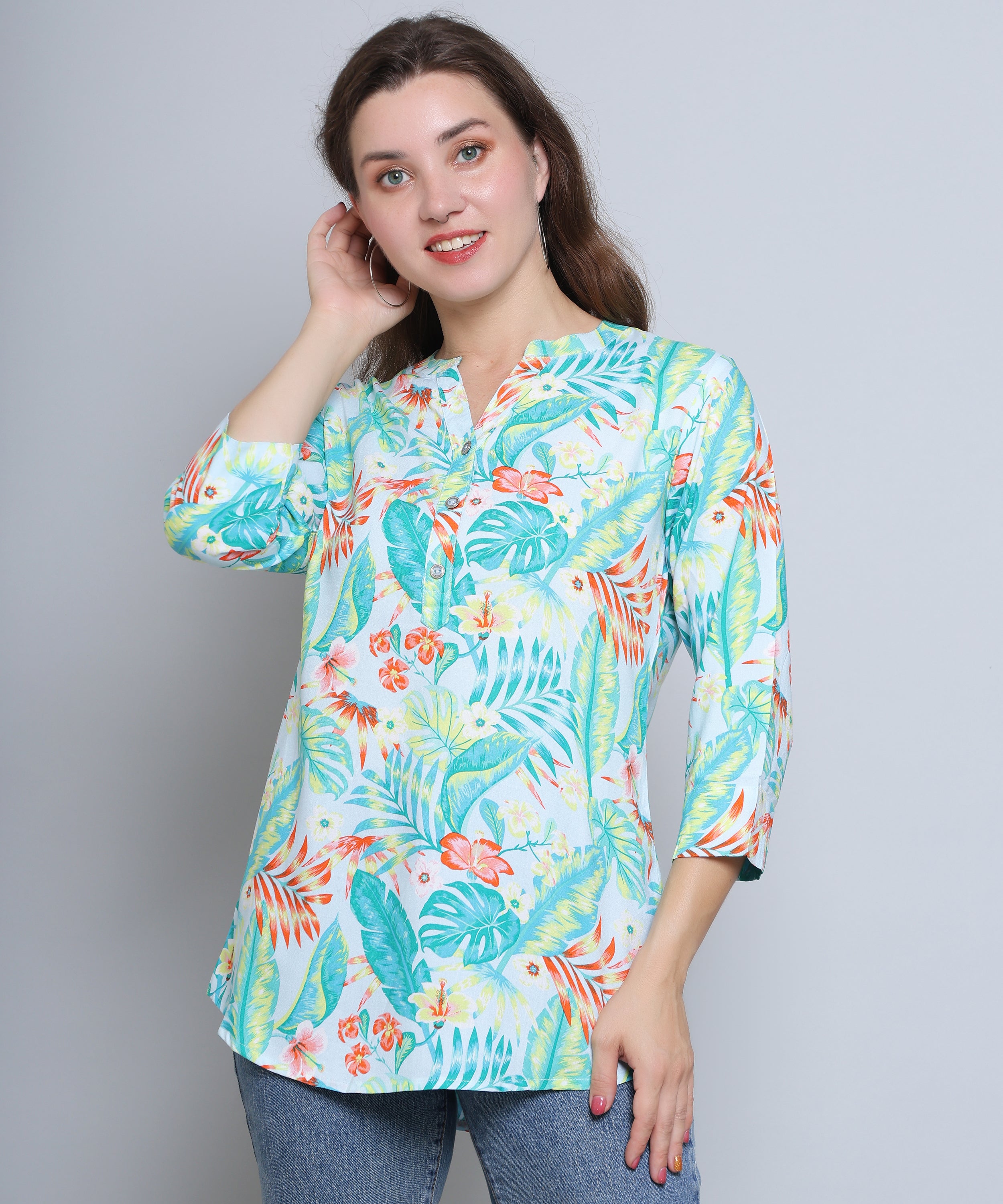Abstract Line Print Shirt