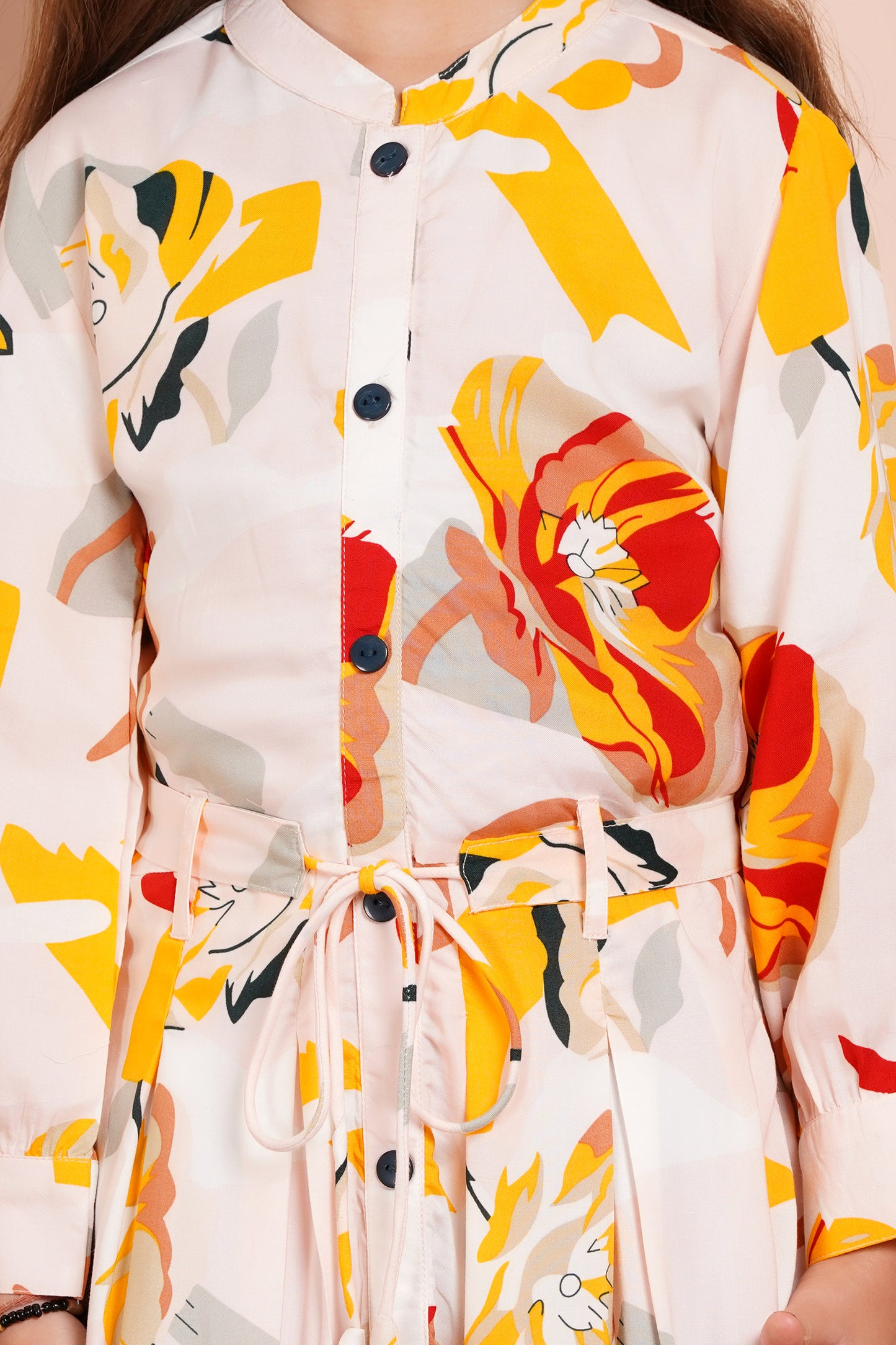 Sunshine Bloom Belted Girl's Dress