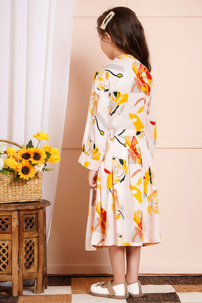 Sunshine Bloom Belted Girl's Dress