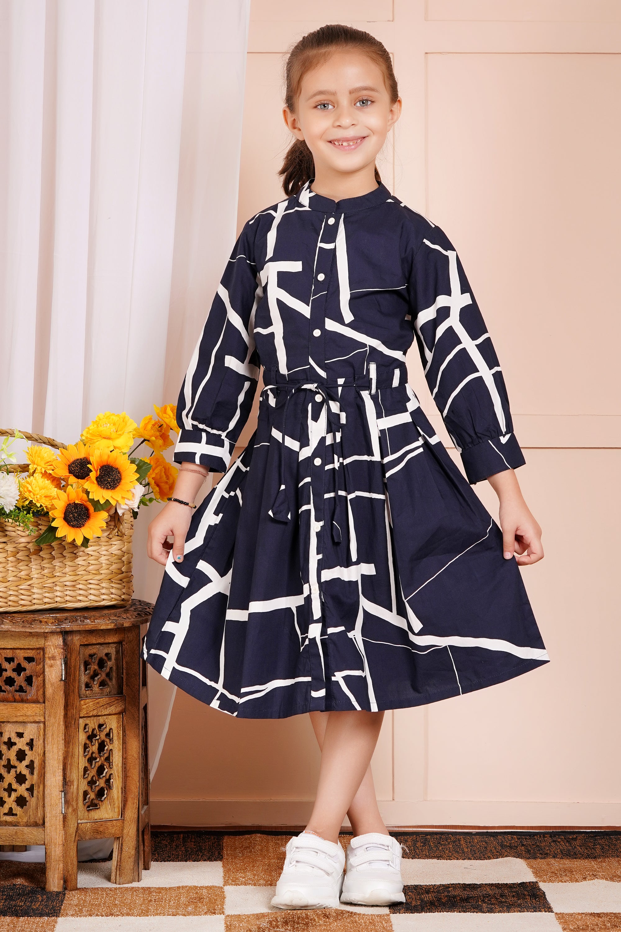 Geometric Chic Navy-Blue Combo