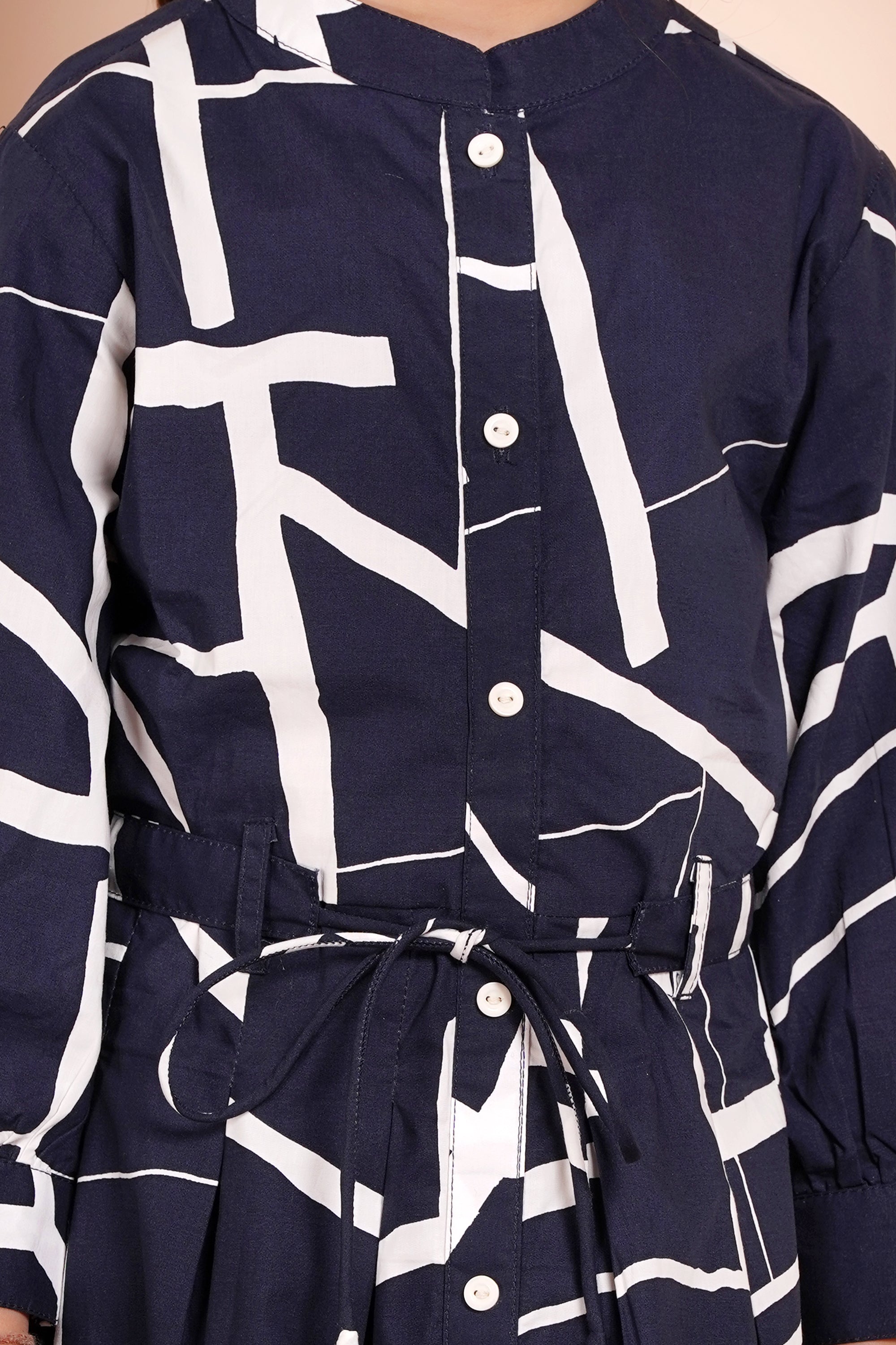 Geometric Chic Navy-Blue Combo