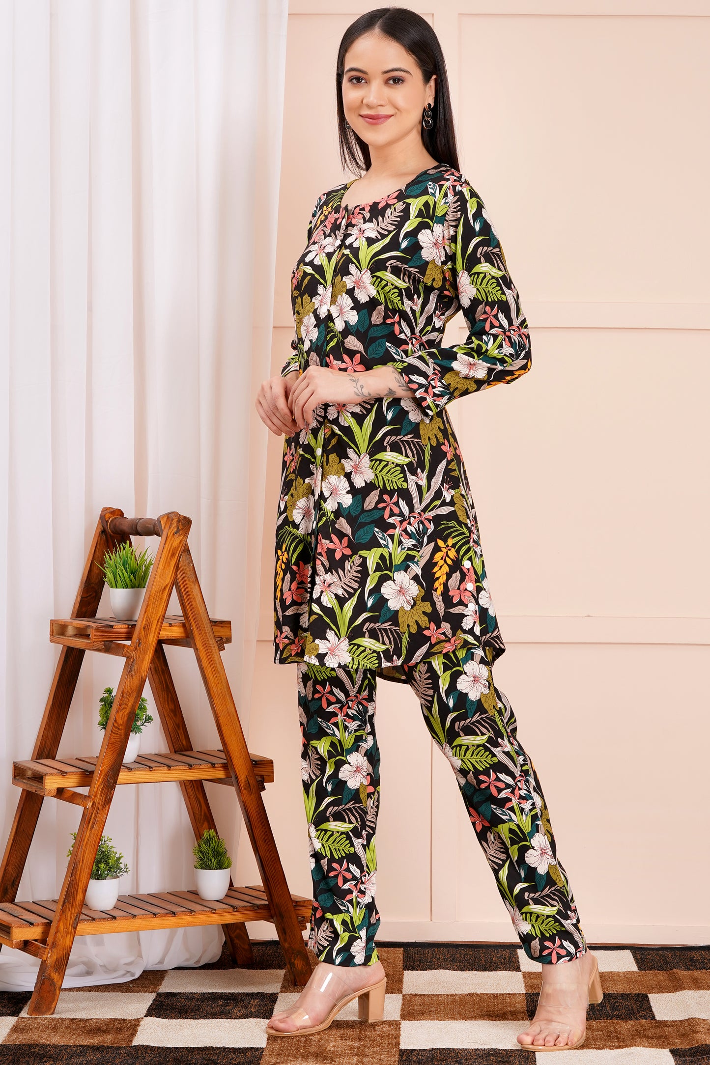 Tropical Floral Long Co-ord Set