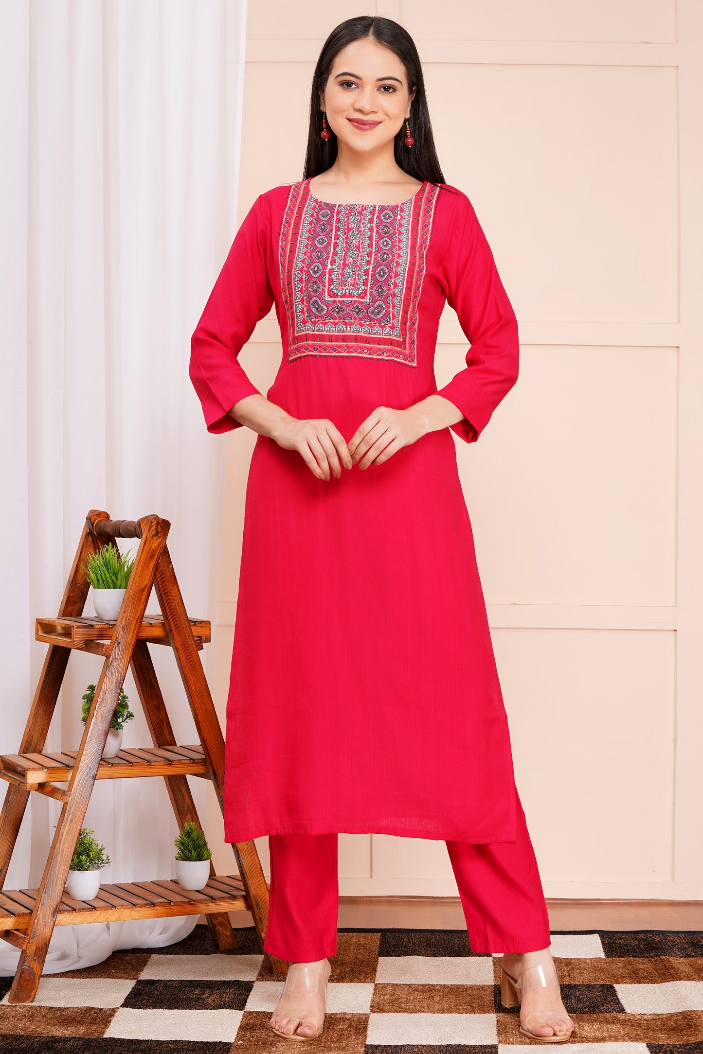 Rouge Rhapsody Pant Set with Dupatta