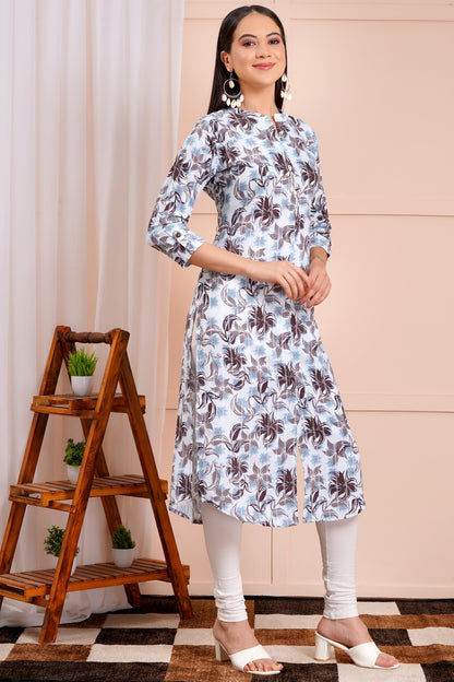 Sky Bloom Printed Kurti