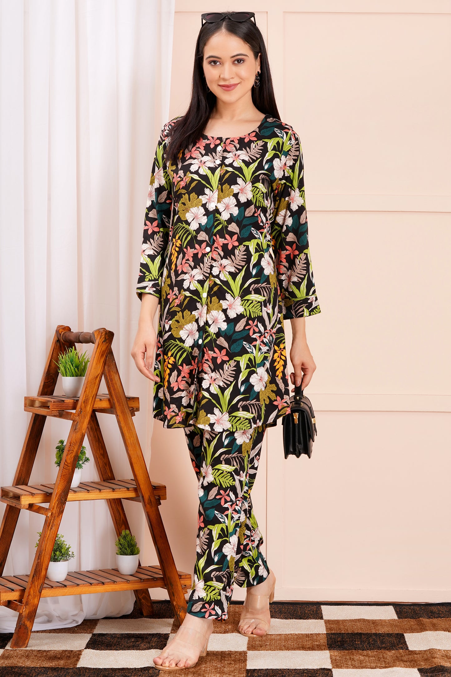 Tropical Floral Long Co-ord Set