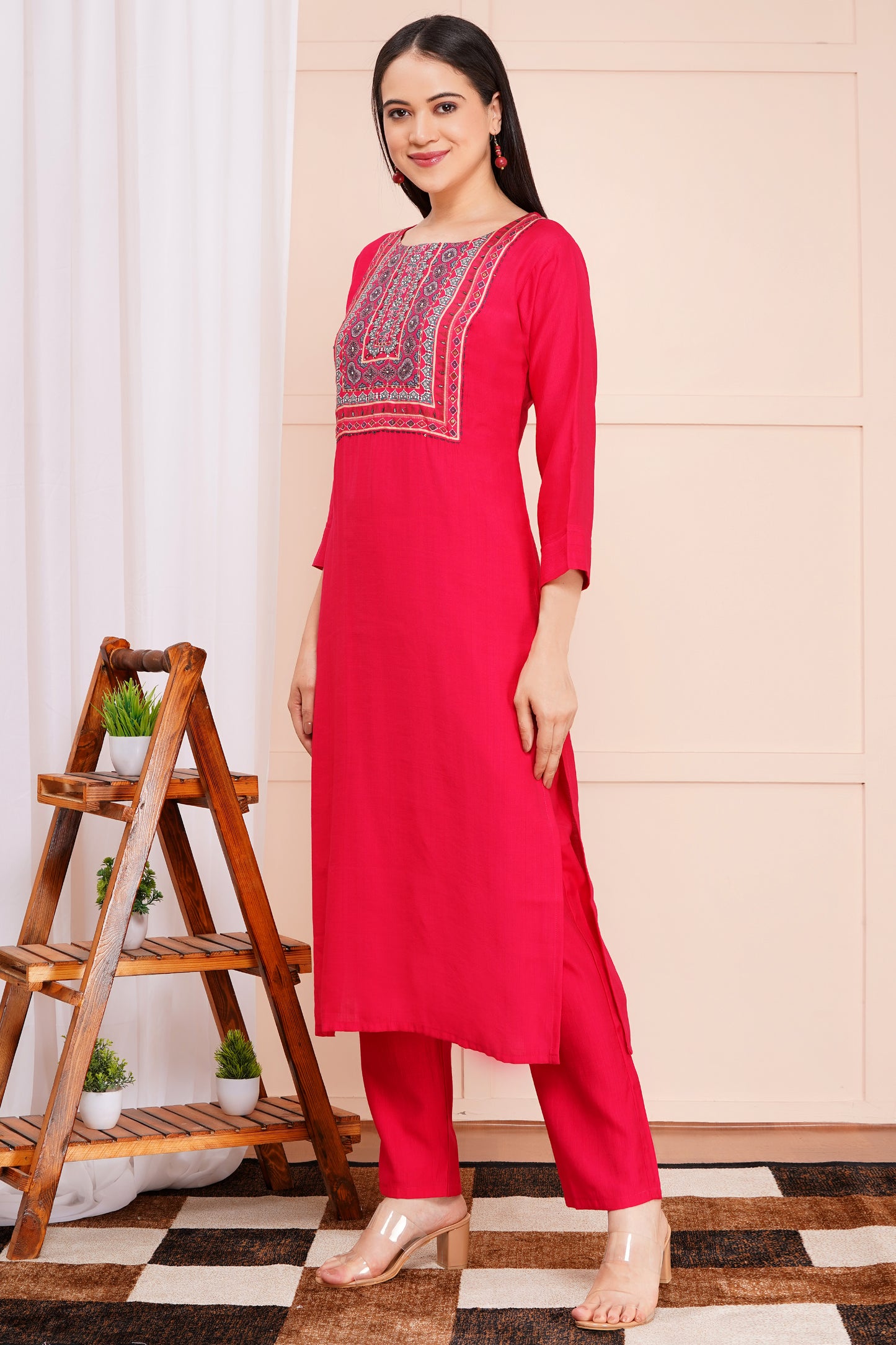 Rouge Rhapsody Pant Set with Dupatta