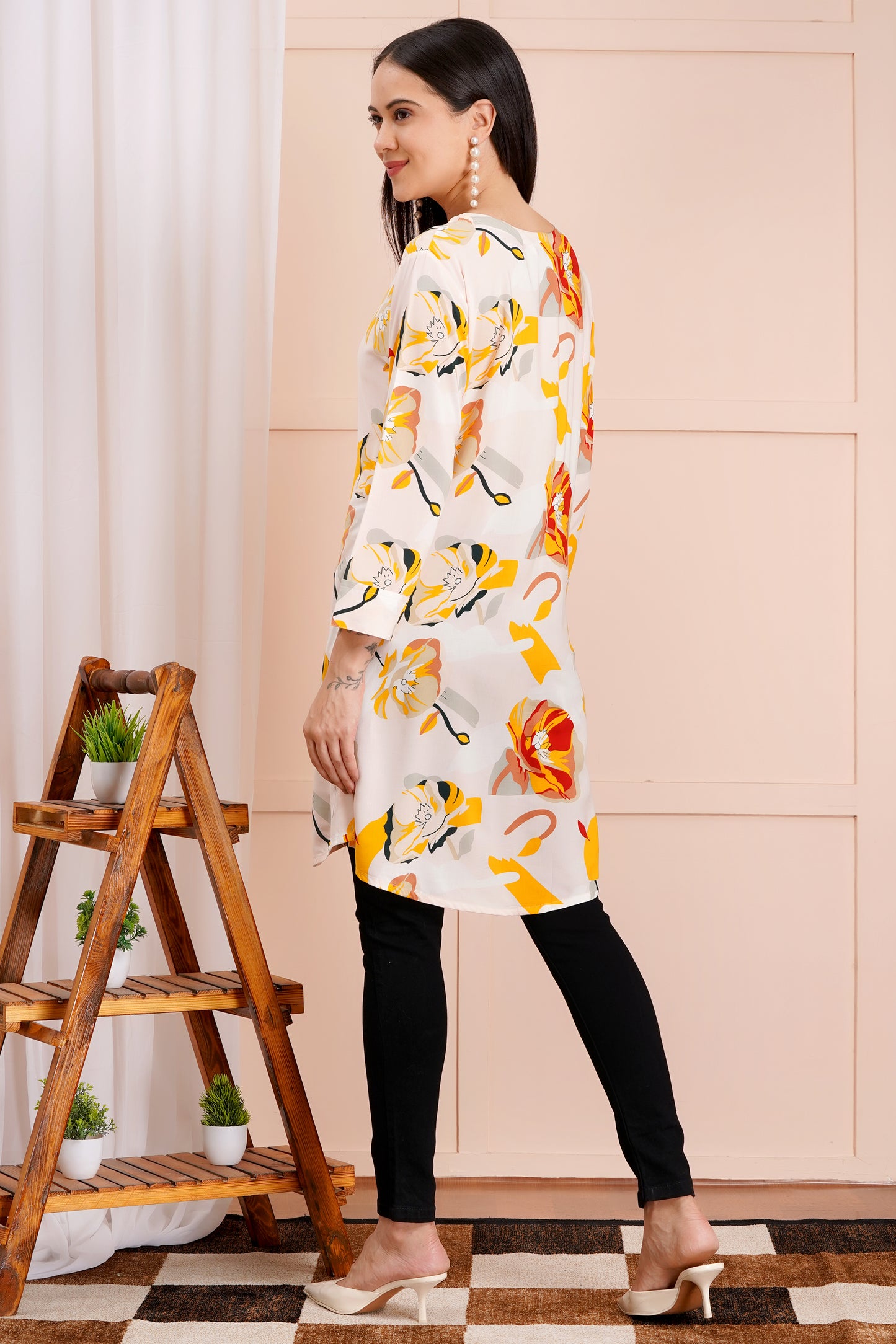 Sunshine Bloom Short Kurti