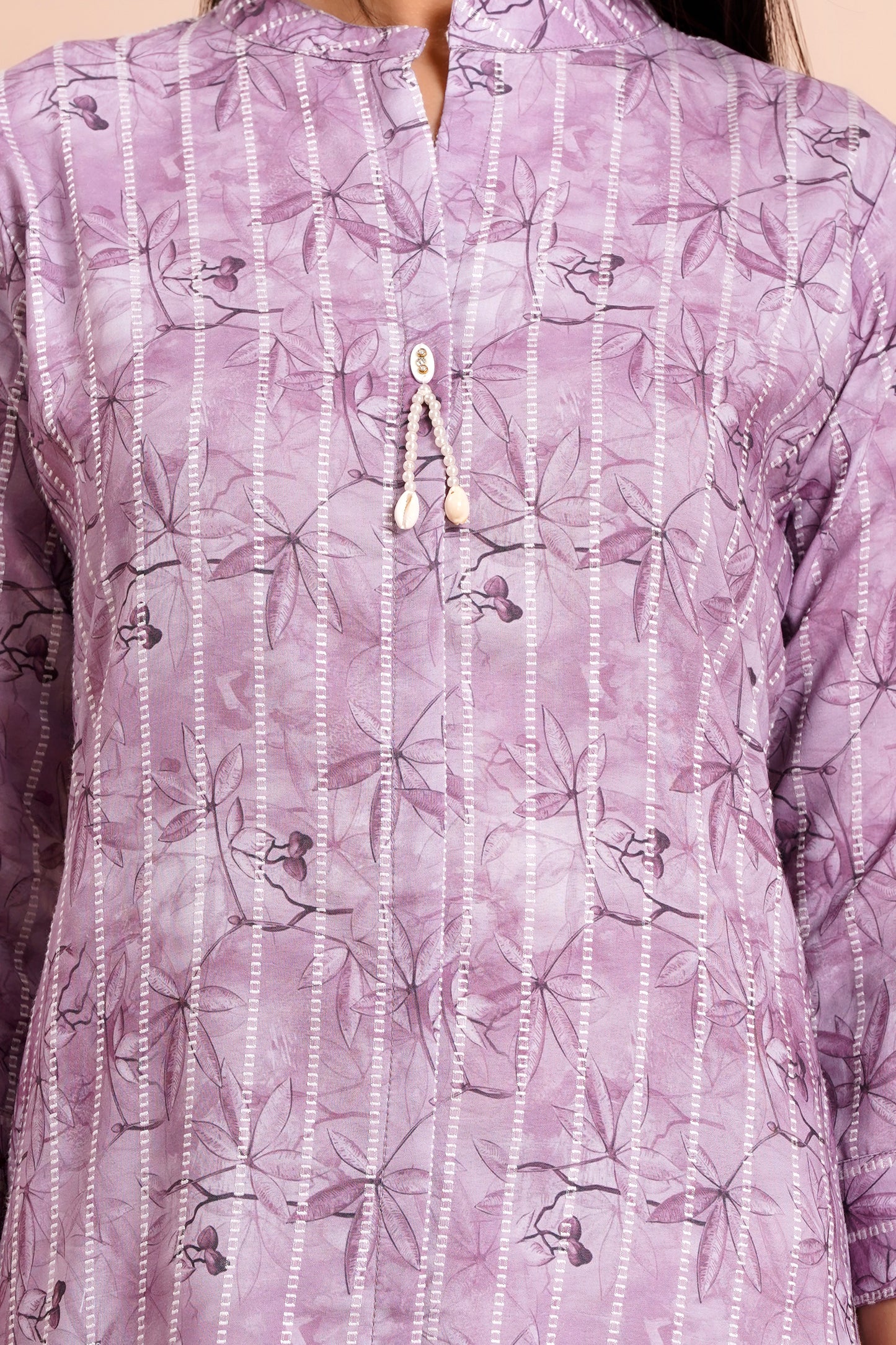 Elegant Lilac Printed Kurti