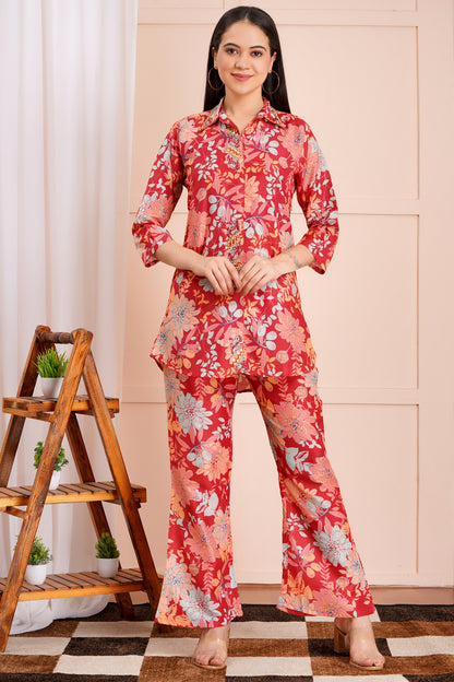 Vibrant Bloom Fancy Co-ord Set