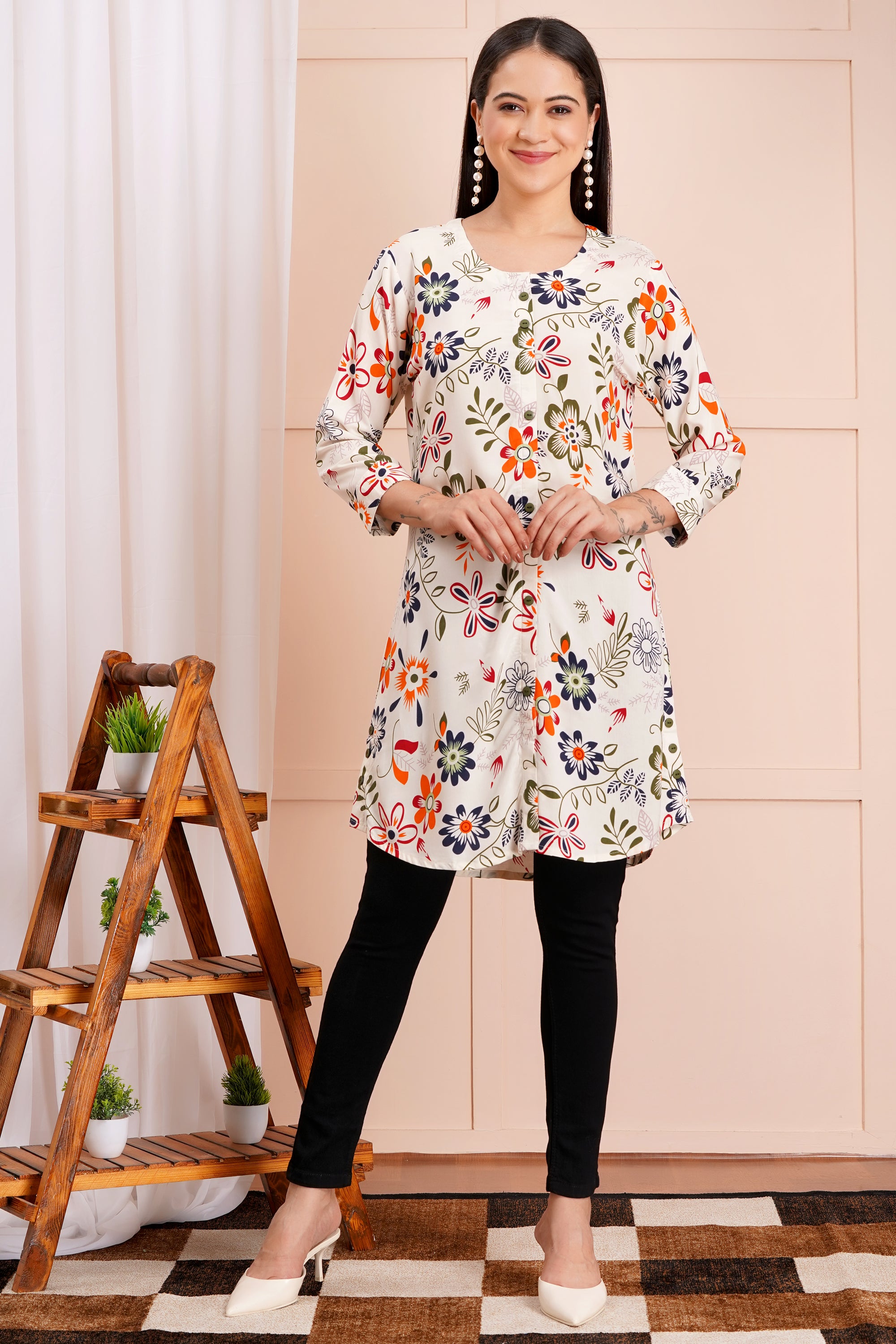 Autumn Bloom Short Kurti