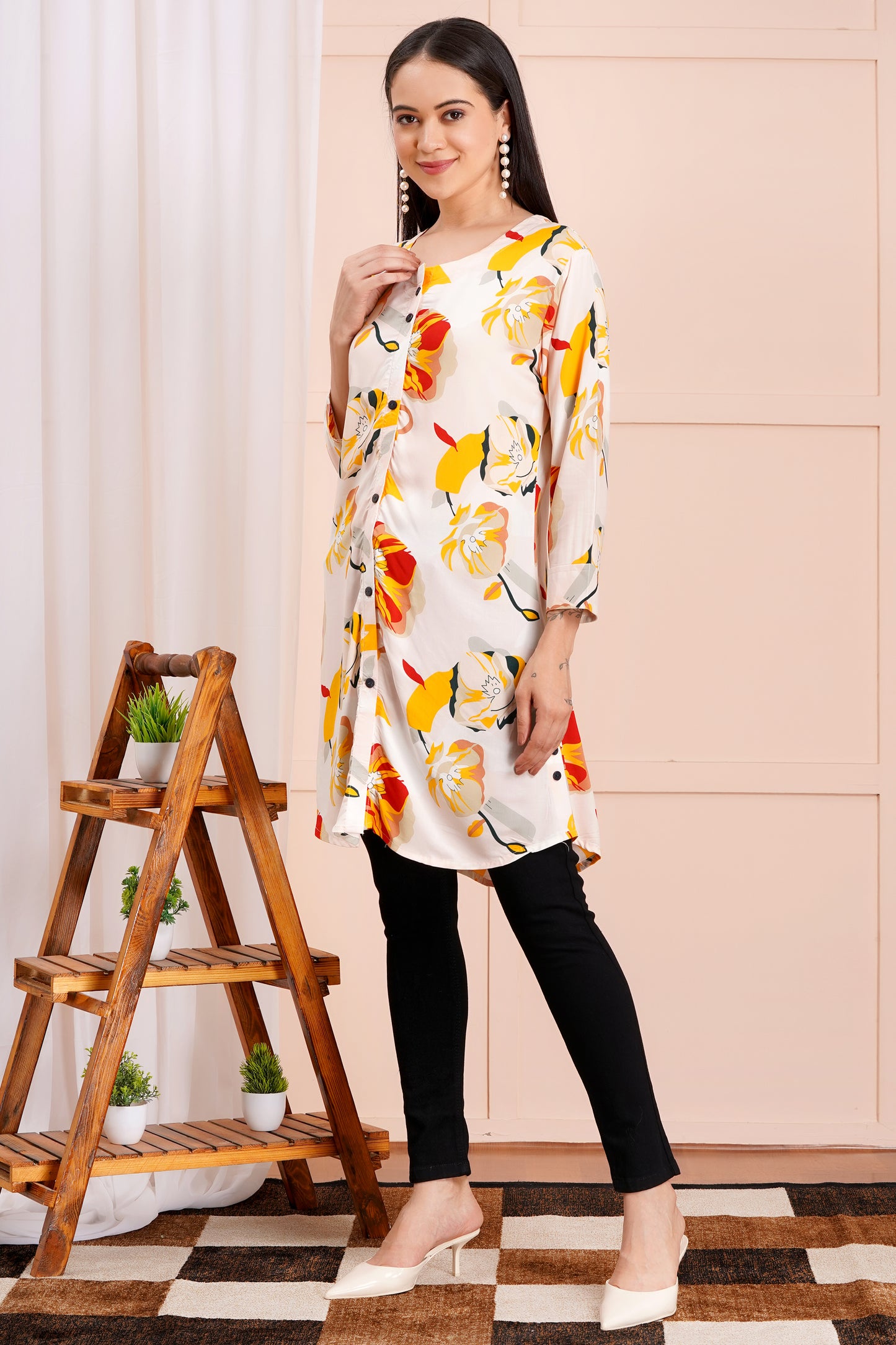 Sunshine Bloom Short Kurti