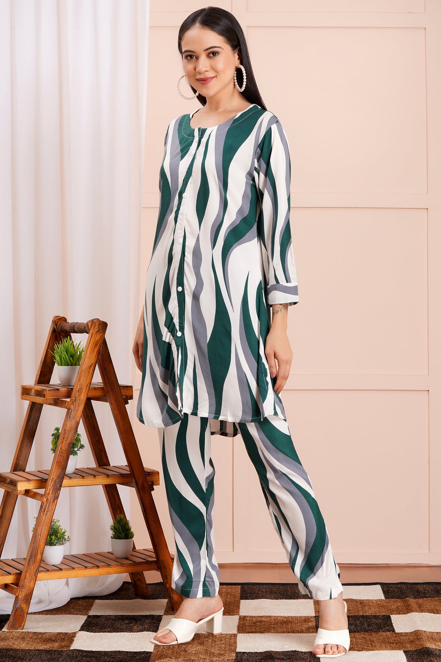 Wavy Wanderer Striped Long Co-ord Set