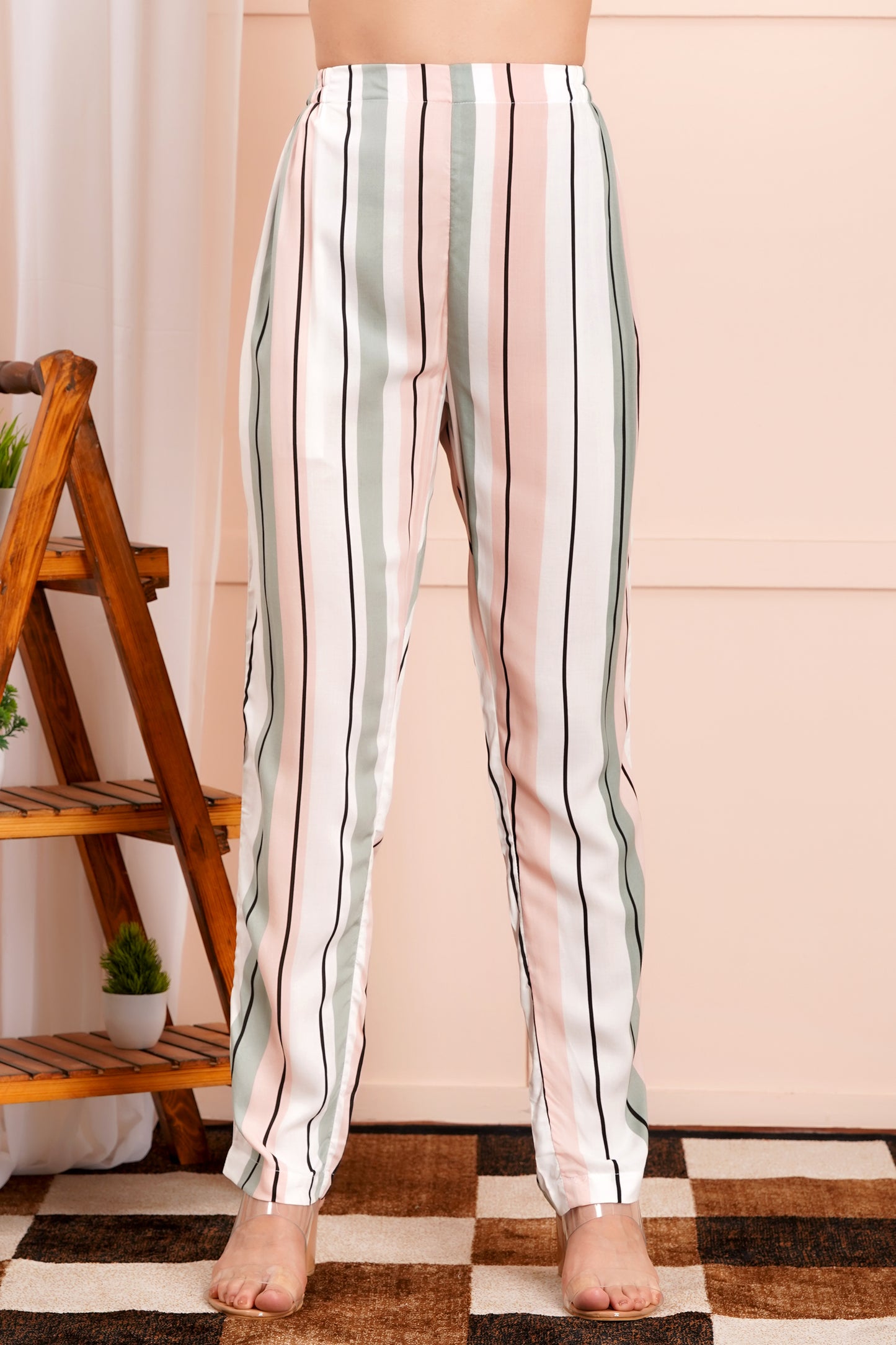 Pastel Pinstripe Long Co-ord Set