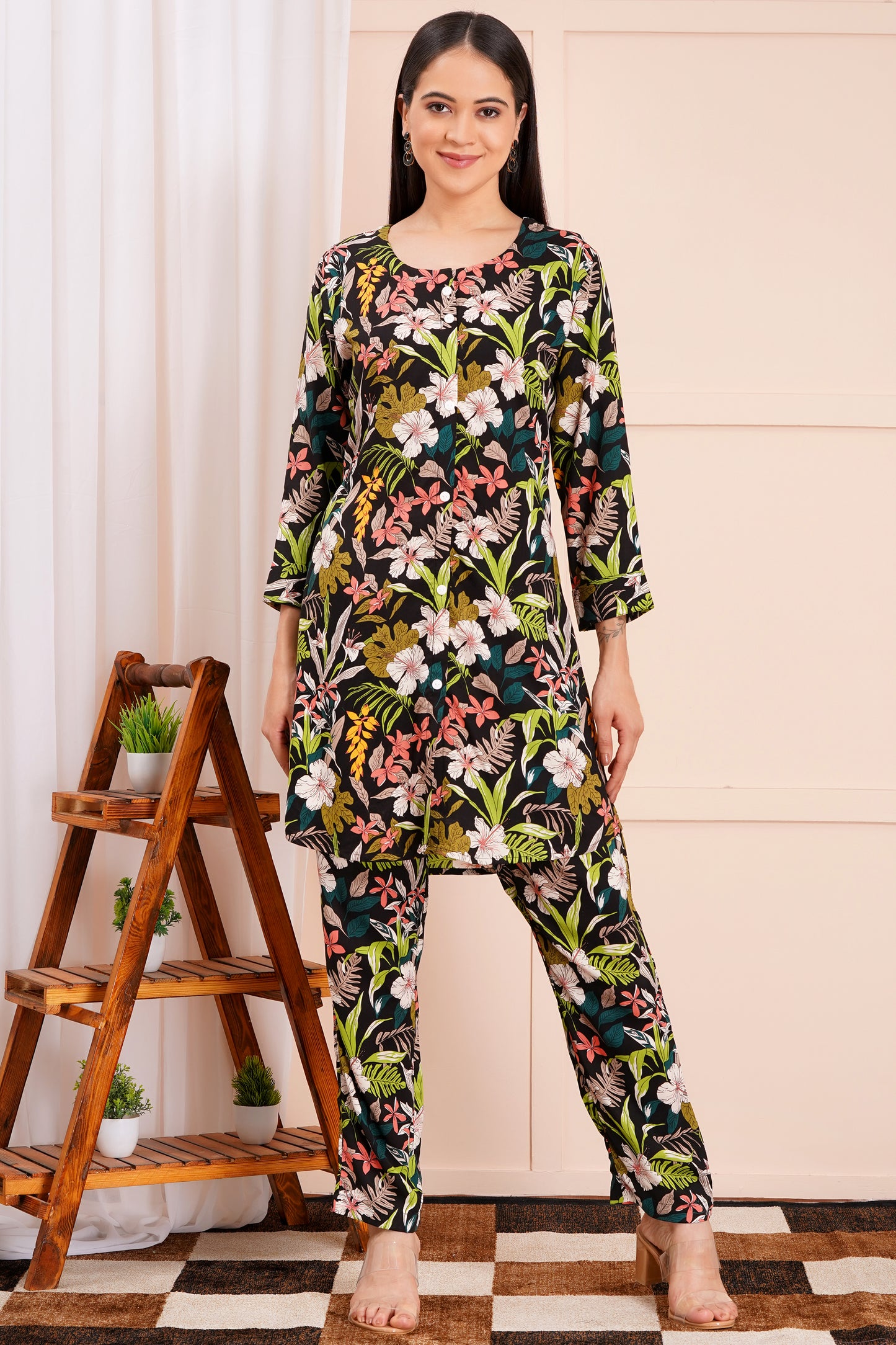 Tropical Floral Long Co-ord Set