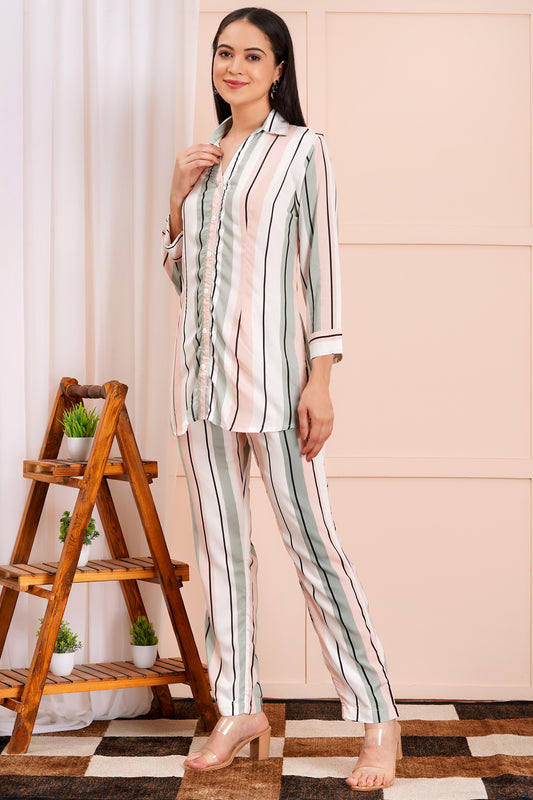 Pastel Pinstripe Co-ord Set