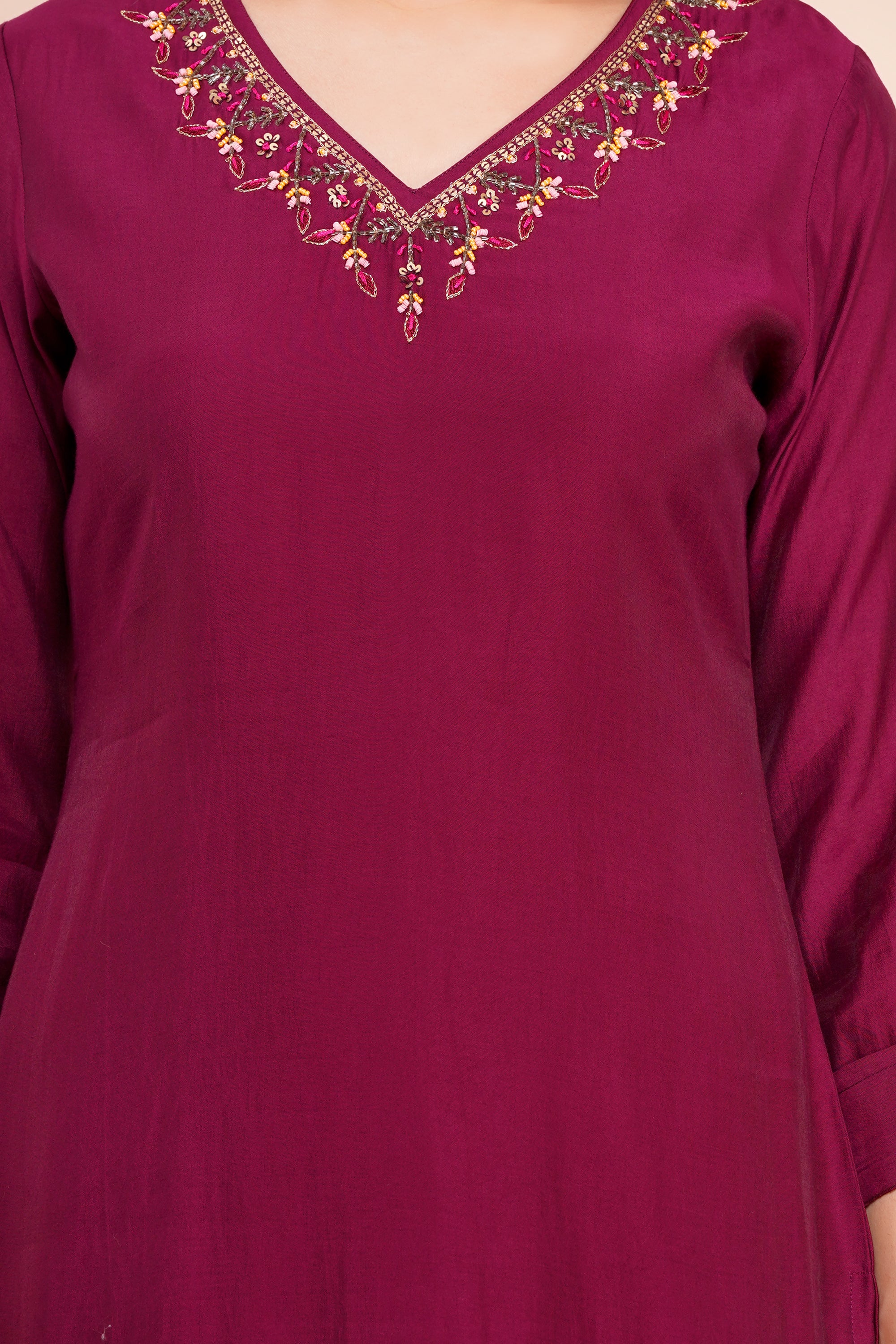 Berry Bliss Pant Set with Dupatta