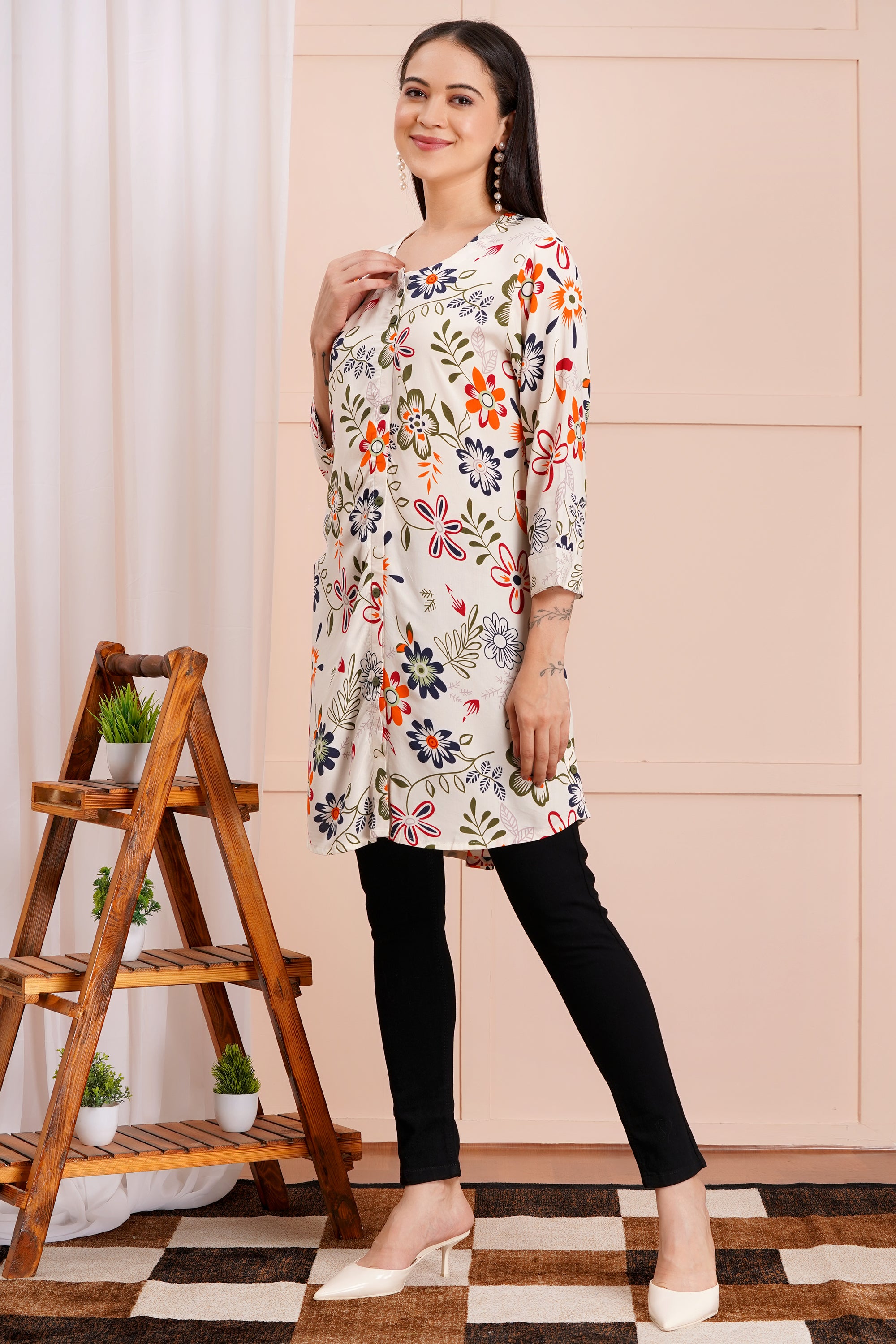Autumn Bloom Short Kurti