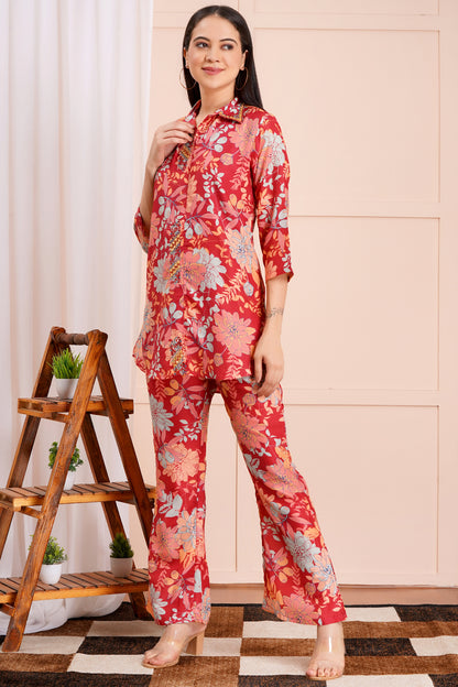 Vibrant Bloom Fancy Co-ord Set