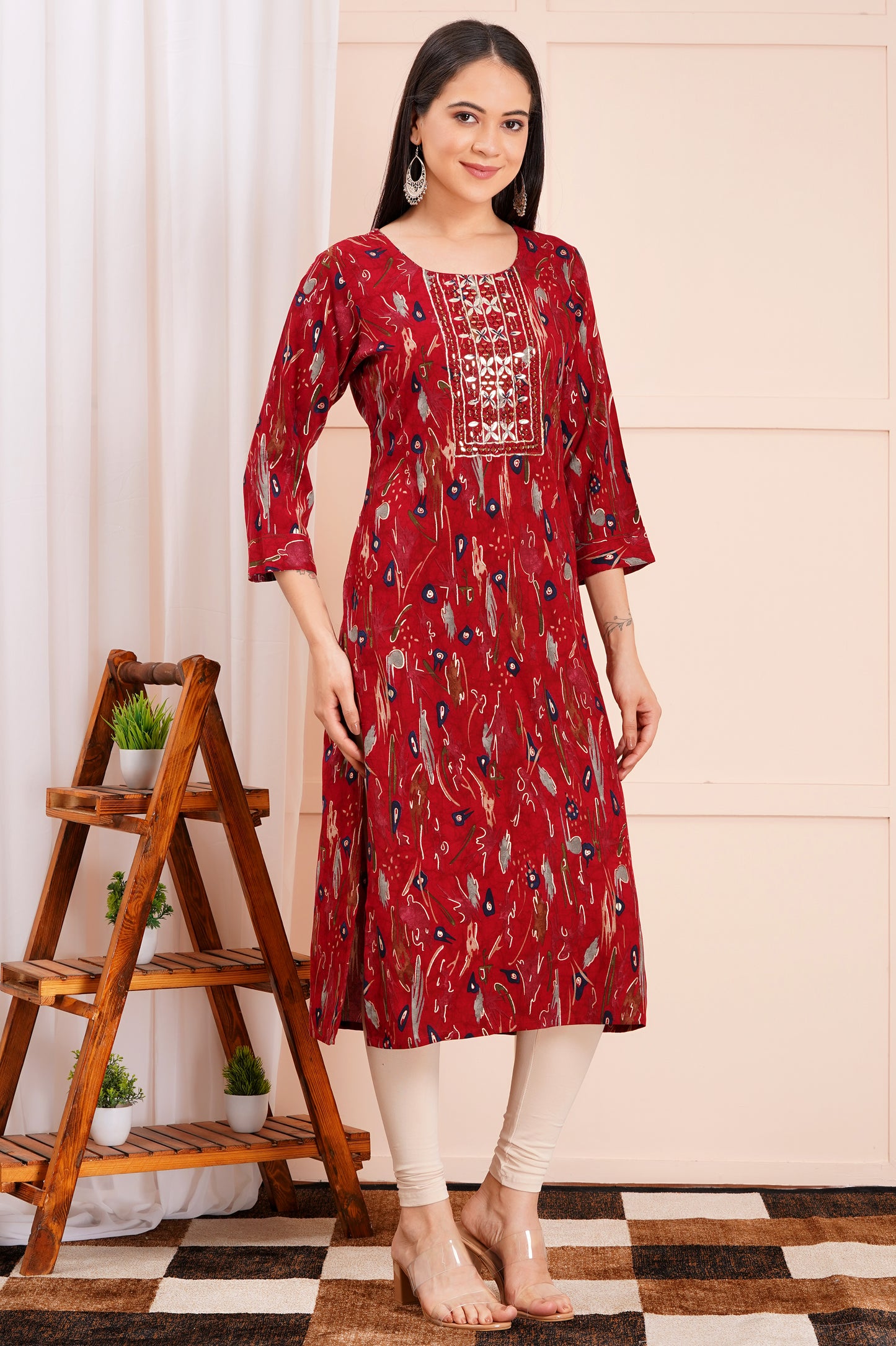 Scarlet Charm Printed Kurti