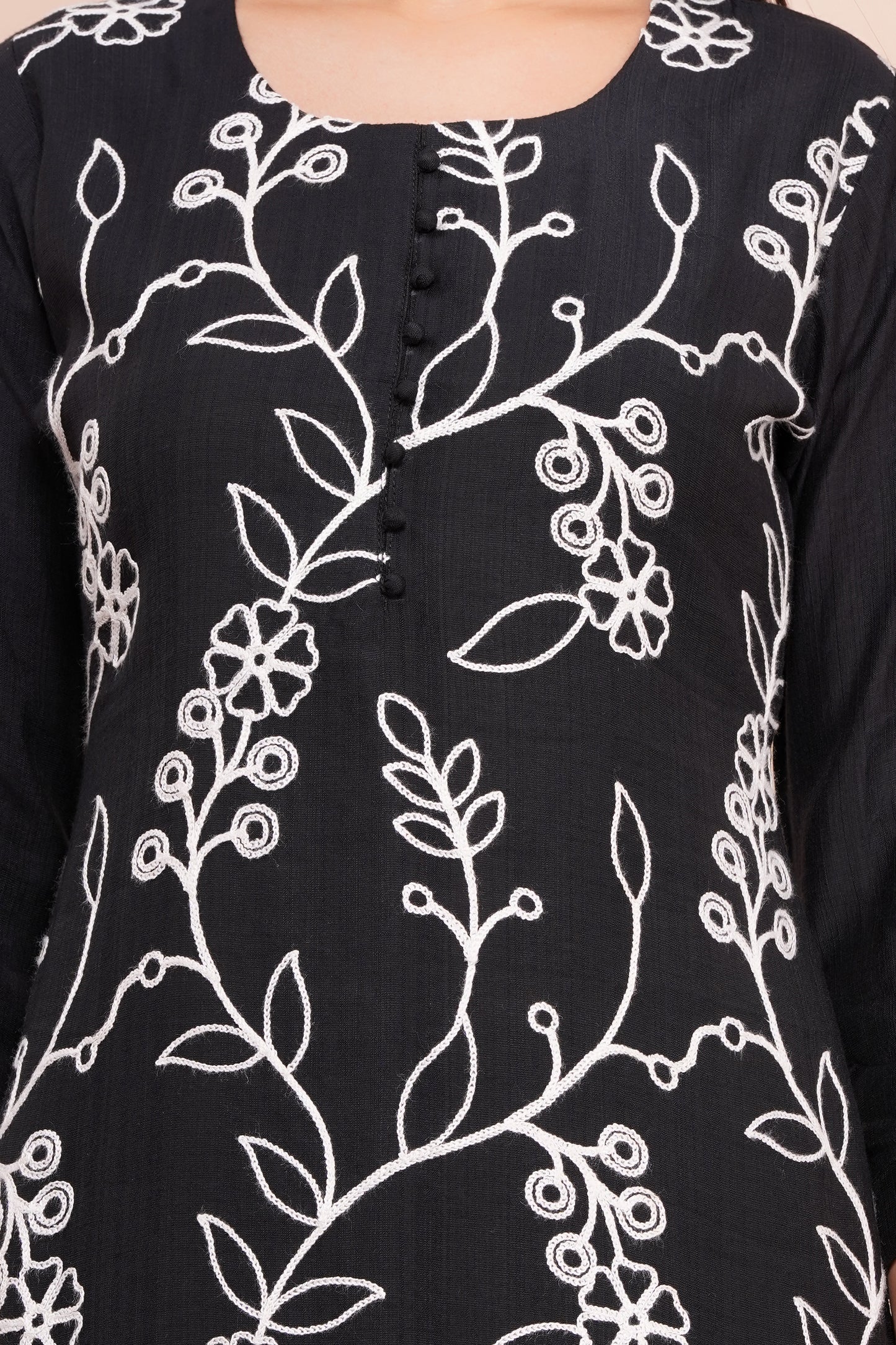 Midnight Bloom Pant Set with Dupatta