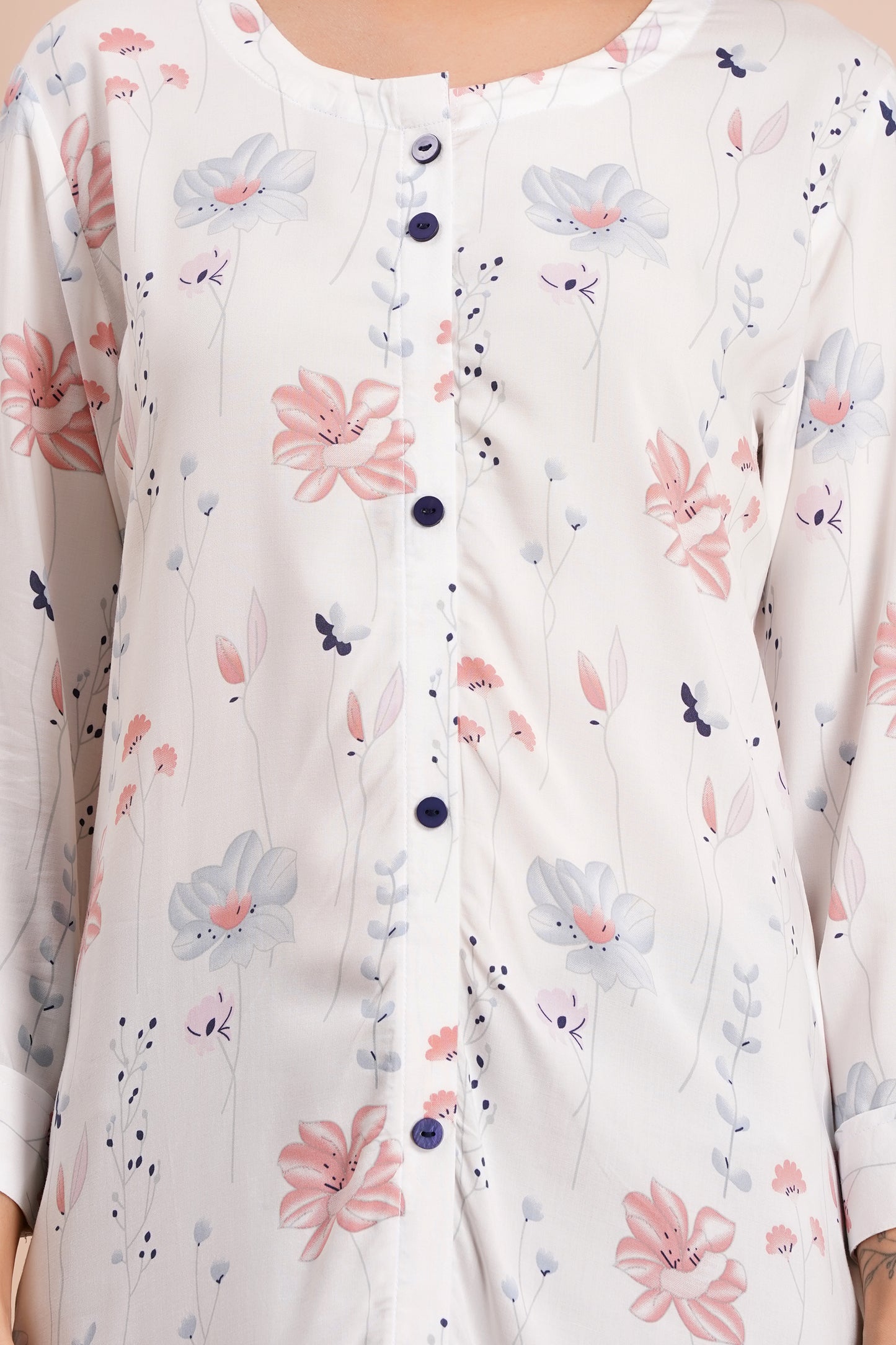 Whimsical Bloom Short Kurti