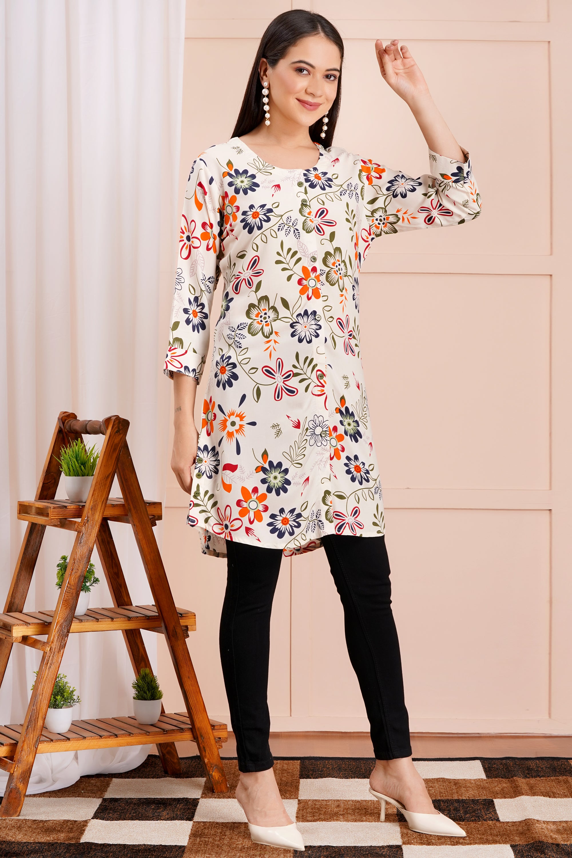 Autumn Bloom Short Kurti
