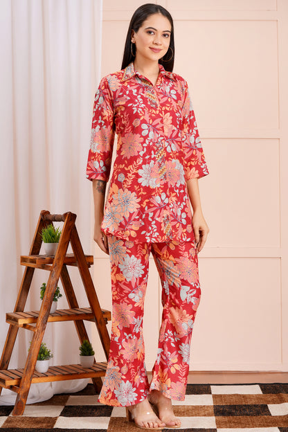 Vibrant Bloom Fancy Co-ord Set