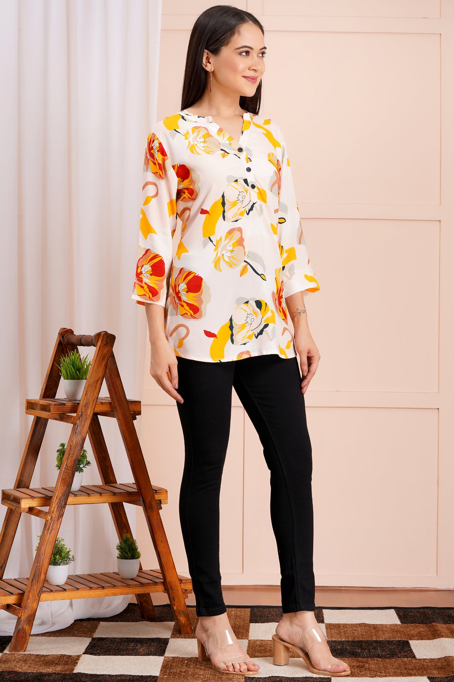 Sunshine Bloom Print Top