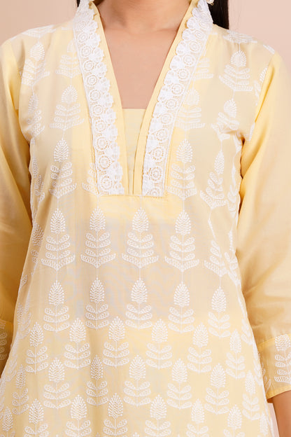 Sunshine Chikankari Fancy Co-ord Set