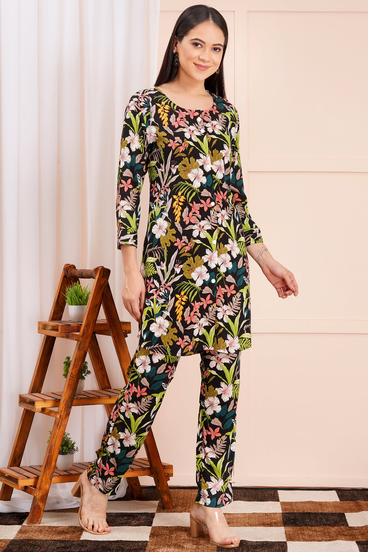 Tropical Floral Long Co-ord Set
