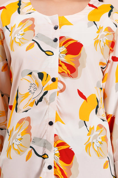 Sunshine Bloom Short Kurti