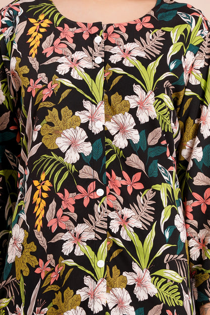 Tropical Floral Short Kurti