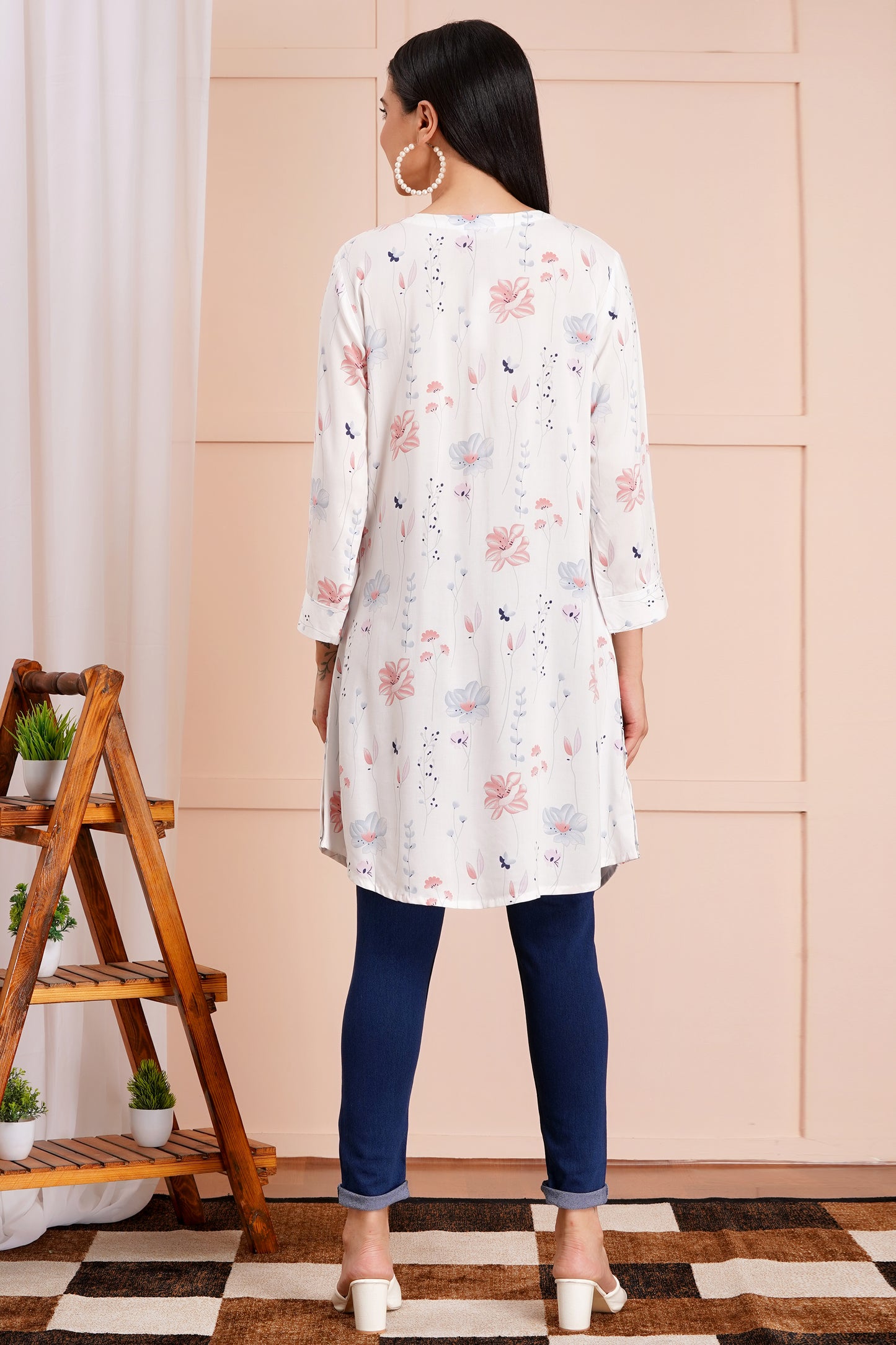 Whimsical Bloom Short Kurti