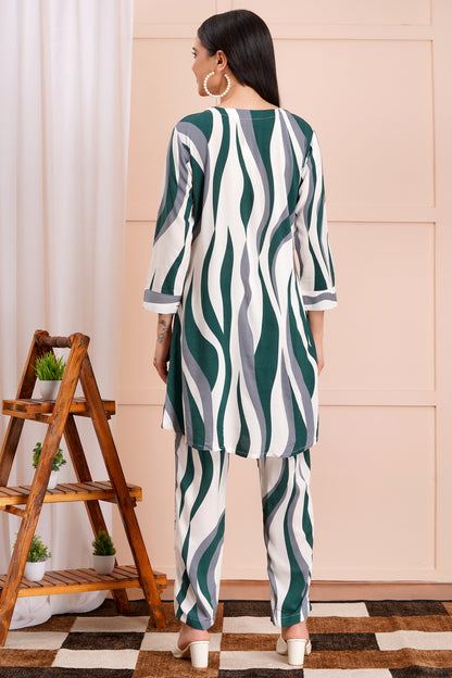 Wavy Wanderer Striped Long Co-ord Set
